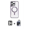 MARSİLYAN™- iPhone 15 Pro Max Kılıf Yadigar Klasik Özel Seri - Siyah Vanessa Magic Cam + PVD Metal Kamera Lens - GS