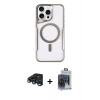 MARSİLYAN™- iPhone 15 Pro Max Kılıf Yadigar Klasik Özel Seri - Siyah Vanessa Magic Cam + Raze Metal Kamera Lens - LT