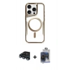 MARSİLYAN™- iPhone 15 Pro Max Kılıf Yadigar Klasik Özel Seri - Siyah Vanessa Magic Cam + Raze Metal Kamera Lens - LT