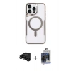 MARSİLYAN™- iPhone 15 Pro Max Kılıf Yadigar Klasik Özel Seri - Siyah Vanessa Magic Cam + Raze Metal Kamera Lens - SH