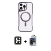 MARSİLYAN™- iPhone 15 Pro Max Kılıf Yadigar Klasik Özel Seri - Siyah Vanessa Magic Cam + Siyah PVD Metal Kamera Lens