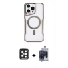 MARSİLYAN™- iPhone 15 Pro Max Kılıf Yadigar Klasik Özel Seri - Siyah Vanessa Magic Cam + Siyah PVD Metal Kamera Lens