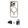 MARSİLYAN™- iPhone 15 Pro Max Kılıf Yadigar Klasik Özel Seri - Siyah Vanessa Magic Cam + Siyah Raze Metal Kamera Lens