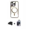 MARSİLYAN™- iPhone 15 Pro Max Kılıf Yadigar Klasik Özel Seri - Siyah Vanessa Magic Cam + Raze Metal Kamera Lens - TMGI