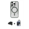 MARSİLYAN™- iPhone 15 Pro Max Kılıf Yadigar Klasik Özel Seri - Siyah Vanessa Magic Cam + Raze Metal Kamera Lens - TMGI