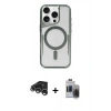 MARSİLYAN™- iPhone 15 Pro Max Kılıf Yadigar Klasik Özel Seri - Siyah Vanessa Magic Hayalet Cam + Raze Metal Kamera Lens - GS