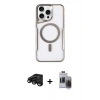 MARSİLYAN™- iPhone 15 Pro Max Kılıf Yadigar Klasik Özel Seri - Siyah Vanessa Magic Hayalet Cam + Raze Metal Kamera Lens - SH