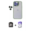 MARSİLYAN™- iPhone 15 Pro Max Kılıf Yankı Asil Serisi - Siyah Bilvis 5in1 3D Magic Cam Ekran Koruyucu + PVD Metal Kamera Lens - TU