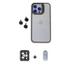 MARSİLYAN™- iPhone 15 Pro Max Kılıf Yankı Asil Serisi - Siyah Joko Magic 5D Cam + PVD Metal Kamera Lens - GI