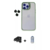 MARSİLYAN™- iPhone 15 Pro Max Kılıf Yankı Asil Serisi - Siyah Joko Magic 5D Cam + Raze Metal Kamera Lens - GS