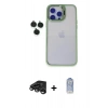 MARSİLYAN™- iPhone 15 Pro Max Kılıf Yankı Asil Serisi - Siyah Joko Magic 5D Cam + Raze Metal Kamera Lens - TMGI