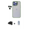 MARSİLYAN™- iPhone 15 Pro Max Kılıf Yankı Asil Serisi - Siyah Joko Magic 5D Cam + Raze Metal Kamera Lens - SH