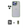 MARSİLYAN™- iPhone 15 Pro Max Kılıf Yankı Asil Serisi - Siyah Joko Magic 5D Hayalet Cam + PVD Metal Kamera Lens - SH