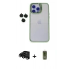 MARSİLYAN™- iPhone 15 Pro Max Kılıf Yankı Asil Serisi - Siyah Joko Magic 5D Hayalet Cam + Raze Metal Kamera Lens - SH