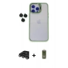 MARSİLYAN™- iPhone 15 Pro Max Kılıf Yankı Asil Serisi - Siyah Joko Magic 5D Hayalet Cam + Raze Metal Kamera Lens - TMGI
