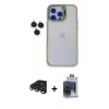 MARSİLYAN™- iPhone 15 Pro Max Kılıf Yankı Asil Serisi - Siyah Vanessa Magic Cam + Raze Metal Kamera Lens - LT
