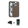 MARSİLYAN™- iPhone 15 Pro Max Kılıf Yankı Form Serisi - Şeffaf 360 Full Body Arka Koruyucu + Raze Metal Kamera Lens - TMGI