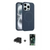 MARSİLYAN™- iPhone 15 Pro Max Kılıf Yankı Form Serisi - Şeffaf 360 Full Body Arka Koruyucu + Raze Metal Kamera Lens - TMGI