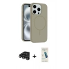 MARSİLYAN™- iPhone 15 Pro Max Kılıf Yankı Form Serisi - Şeffaf Pasifik Cam Ekran Koruyucu + Raze Metal Kamera Lens - TMGI