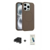 MARSİLYAN™- iPhone 15 Pro Max Kılıf Yankı Form Serisi - Şeffaf Pasifik Cam Ekran Koruyucu + Raze Metal Kamera Lens - TMGI