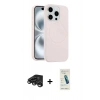 MARSİLYAN™- iPhone 15 Pro Max Kılıf Yankı Form Serisi - Şeffaf Pasifik Cam Ekran Koruyucu + Raze Metal Kamera Lens - TMGI