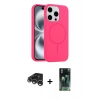 MARSİLYAN™- iPhone 15 Pro Max Kılıf Yankı Form Serisi - Siyah 360 Mat Full Body Arka Koruyucu + Raze Metal Kamera Lens - GS