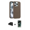 MARSİLYAN™- iPhone 15 Pro Max Kılıf Yankı Form Serisi - Siyah 360 Mat Full Body Arka Koruyucu + Siyah Raze Metal Kamera Lens
