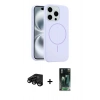MARSİLYAN™- iPhone 15 Pro Max Kılıf Yankı Form Serisi - Siyah 360 Mat Full Body Arka Koruyucu + Siyah Raze Metal Kamera Lens