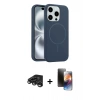 MARSİLYAN™- iPhone 15 Pro Max Kılıf Yankı Form Serisi - Siyah 3D Antistatik Mat Seramik Nano Ekran Koruyucu + Raze Metal Kamera Lens - TMGI