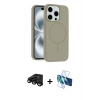 MARSİLYAN™- iPhone 15 Pro Max Kılıf Yankı Form Serisi - Siyah 3D Antistatik Seramik Nano Ekran Koruyucu + Raze Metal Kamera Lens - SH