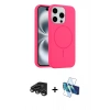 MARSİLYAN™- iPhone 15 Pro Max Kılıf Yankı Form Serisi - Siyah 3D Antistatik Seramik Nano Ekran Koruyucu + Raze Metal Kamera Lens - TMGI