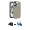 MARSİLYAN™- iPhone 15 Pro Max Kılıf Yankı Form Serisi - Siyah 3D Antistatik Seramik Nano Ekran Koruyucu + Raze Metal Kamera Lens - TMGI