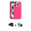 MARSİLYAN™- iPhone 15 Pro Max Kılıf Yankı Form Serisi - Siyah 3D Antistatik Seramik Nano Ekran Koruyucu + Raze Metal Kamera Lens - LT