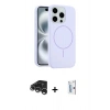 MARSİLYAN™- iPhone 15 Pro Max Kılıf Yankı Form Serisi - Siyah Bilvis 0.18mm Plus Cam Ekran Koruyucu + Raze Metal Kamera Lens - GS