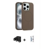 MARSİLYAN™- iPhone 15 Pro Max Kılıf Yankı Form Serisi - Siyah Bilvis 0.18mm Plus Cam Ekran Koruyucu + Raze Metal Kamera Lens - SH