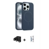 MARSİLYAN™- iPhone 15 Pro Max Kılıf Yankı Form Serisi - Siyah Bilvis 0.18mm Plus Cam Ekran Koruyucu + Raze Metal Kamera Lens - SH