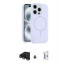 MARSİLYAN™- iPhone 15 Pro Max Kılıf Yankı Form Serisi - Siyah Bilvis 0.18mm Plus Cam Ekran Koruyucu + Raze Metal Kamera Lens - SH