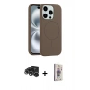 MARSİLYAN™- iPhone 15 Pro Max Kılıf Yankı Form Serisi - Siyah Bilvis 3D Cam Ekran Koruyucu + Raze Metal Kamera Lens - GS