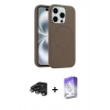 MARSİLYAN™- iPhone 15 Pro Max Kılıf Yankı Form Serisi - Siyah Bilvis 5in1 3D Magic Cam Ekran Koruyucu + Raze Metal Kamera Lens - TMGI