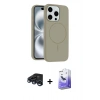MARSİLYAN™- iPhone 15 Pro Max Kılıf Yankı Form Serisi - Siyah Bilvis 5in1 5D Magic Hayalet Cam Ekran Koruyucu + Raze Metal Kamera Lens - LT