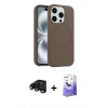 MARSİLYAN™- iPhone 15 Pro Max Kılıf Yankı Form Serisi - Siyah Bilvis 5in1 5D Magic Hayalet Cam Ekran Koruyucu + Siyah Raze Metal Kamera Lens