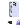 MARSİLYAN™- iPhone 15 Pro Max Kılıf Yankı Form Serisi - Siyah Bilvis 5in1 5D Magic Hayalet Cam Ekran Koruyucu + Siyah Raze Metal Kamera Lens