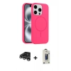 MARSİLYAN™- iPhone 15 Pro Max Kılıf Yankı Form Serisi - Siyah Bilvis Hayalet Cam Ekran Koruyucu + Raze Metal Kamera Lens - GS