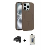 MARSİLYAN™- iPhone 15 Pro Max Kılıf Yankı Form Serisi - Siyah Bilvis Hayalet Cam Ekran Koruyucu + Raze Metal Kamera Lens - GS