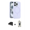 MARSİLYAN™- iPhone 15 Pro Max Kılıf Yankı Form Serisi - Siyah Bilvis Hayalet Cam Ekran Koruyucu + Raze Metal Kamera Lens - GS