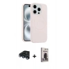 MARSİLYAN™- iPhone 15 Pro Max Kılıf Yankı Form Serisi - Siyah Bilvis Hayalet Cam Ekran Koruyucu + Raze Metal Kamera Lens - LT
