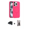 MARSİLYAN™- iPhone 15 Pro Max Kılıf Yankı Form Serisi - Siyah Bilvis Hayalet Cam Ekran Koruyucu + Raze Metal Kamera Lens - LT