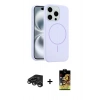 MARSİLYAN™- iPhone 15 Pro Max Kılıf Yankı Form Serisi - Siyah Buffer Cam Ekran Koruyucu + Raze Metal Kamera Lens - TMGI