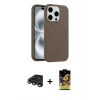 MARSİLYAN™- iPhone 15 Pro Max Kılıf Yankı Form Serisi - Siyah Buffer Cam Ekran Koruyucu + Raze Metal Kamera Lens - TMGI