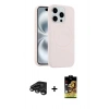 MARSİLYAN™- iPhone 15 Pro Max Kılıf Yankı Form Serisi - Siyah Buffer Cam Ekran Koruyucu + Raze Metal Kamera Lens - TMGI